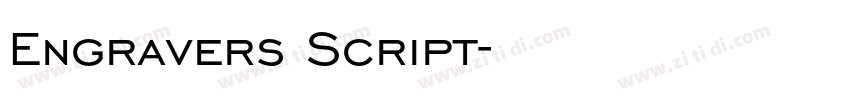 Engravers Script字体转换